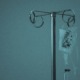 dextrose hanging on stainless steel iv stand | photo by marcelo leal