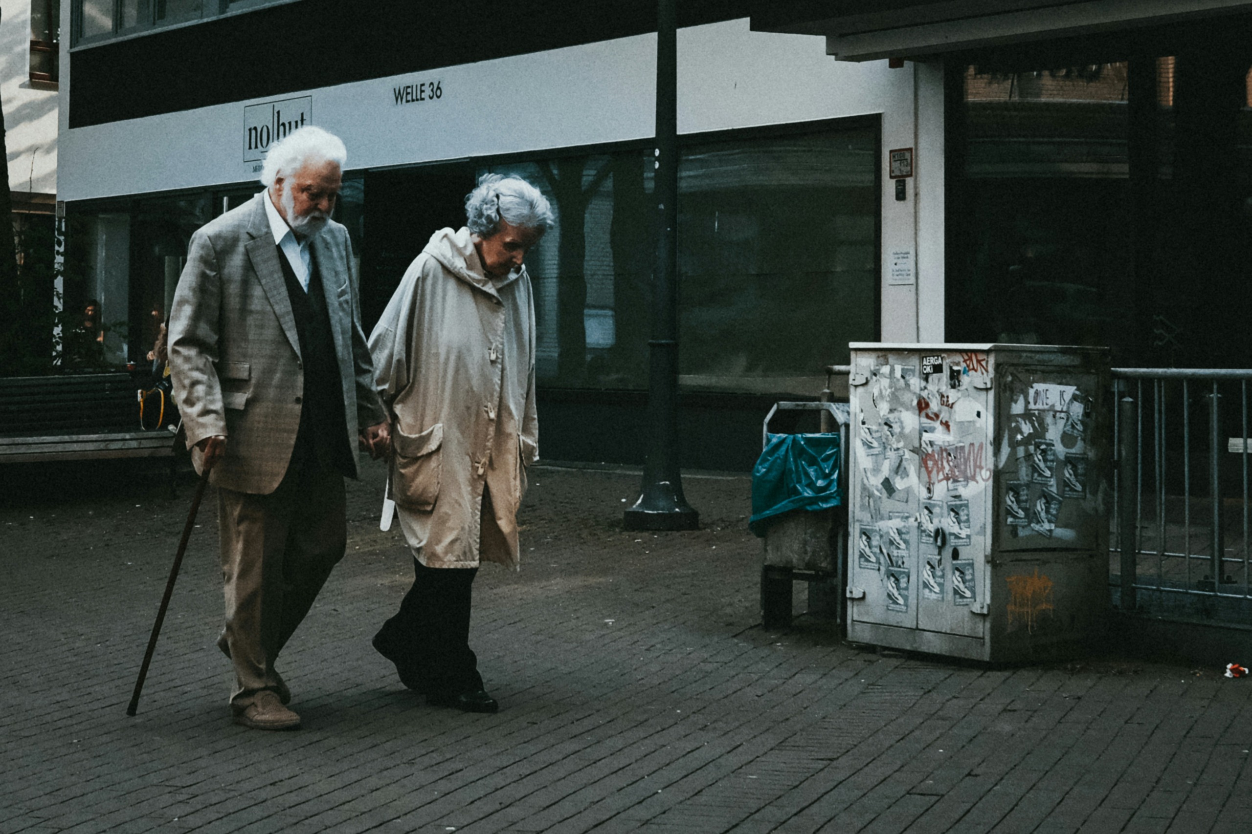 two seniors walking side by side - phot by bennett tobias